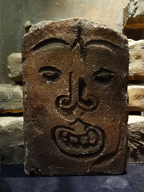 STONE TIKI BLOCK, Etched Styrene 58x90cm H